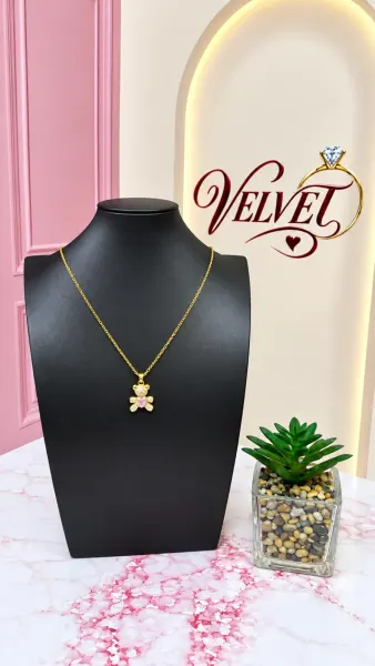 Collar Dorado Osito