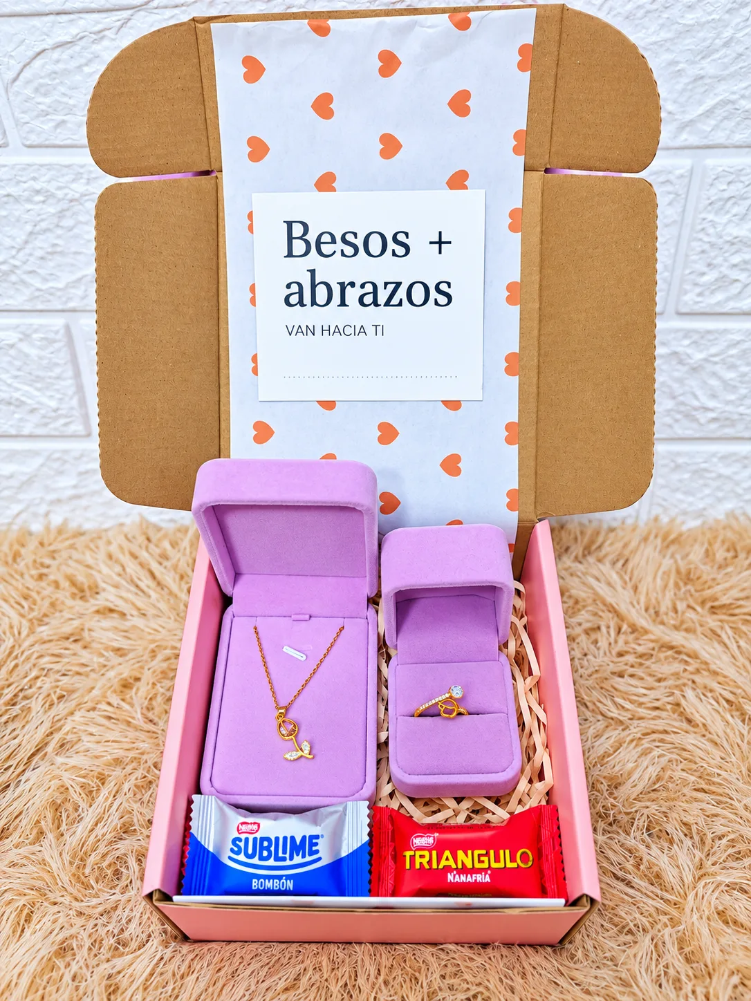 Pack Collar Dorado y Anillo Tulipàn