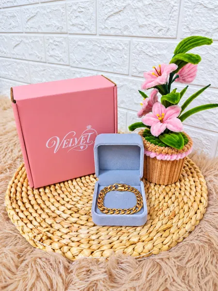 Pulsera Cadena Gruesa Dorada